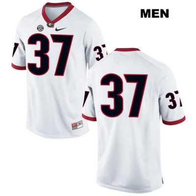 Men's Georgia Bulldogs NCAA #37 Jordon McKinney Nike Stitched White Authentic No Name College Football Jersey III3454DC